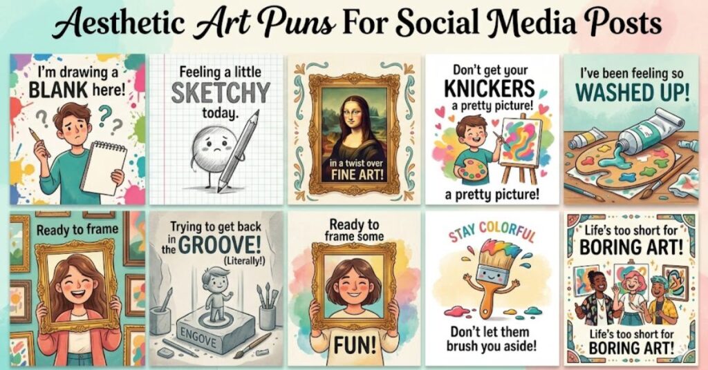 Aesthetic Art Puns For Social Media Posts