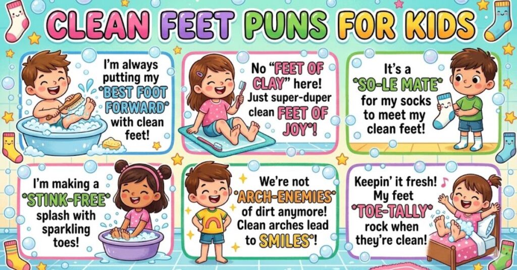 Clean Feet Puns for Kids