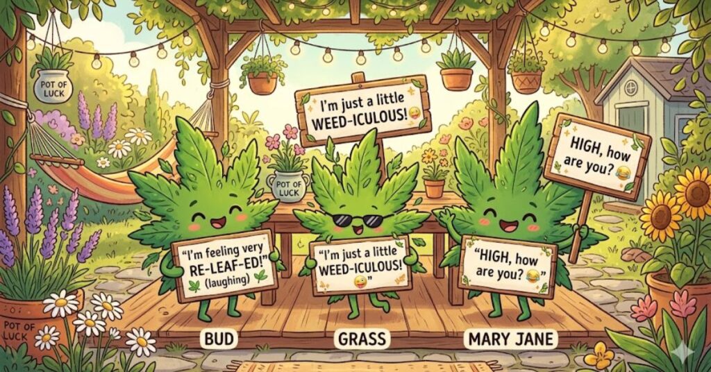 Cute and Silly Weed Wordplay