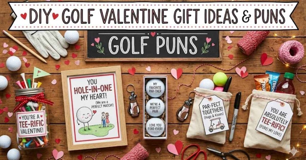 DIY Golf Valentine Gift Ideas Puns