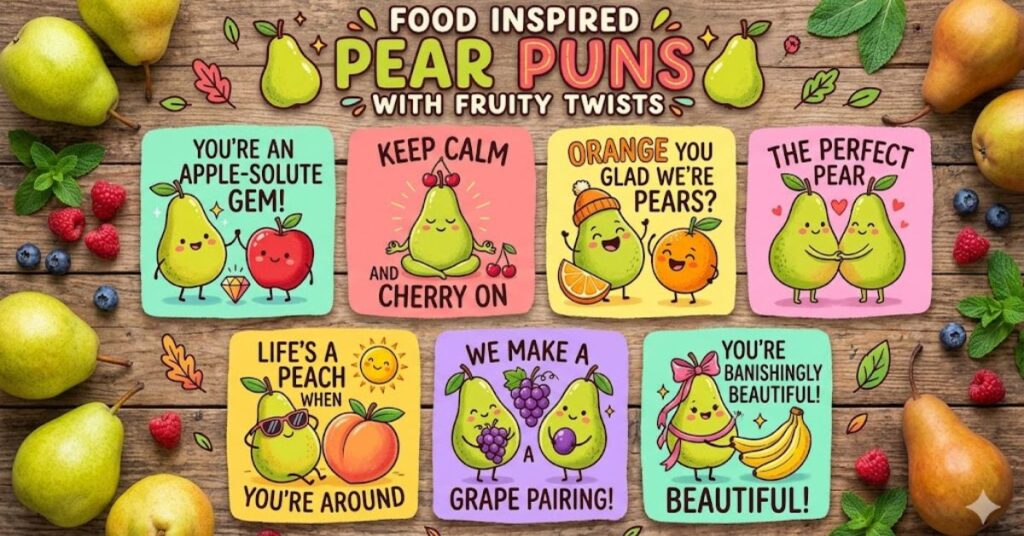 Food Inspired Pear Puns With Fruity Twists