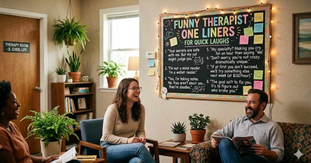 Funny Therapist One Liners for Quick Laughs