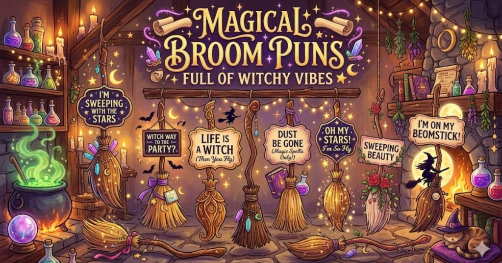 Magical Broom Puns Full Of Witchy Vibes