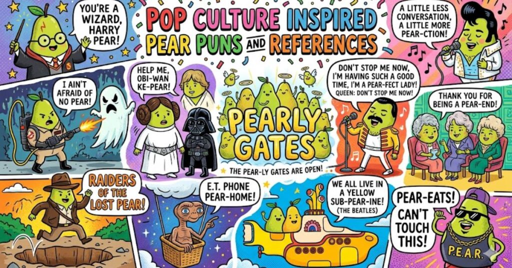 Pop Culture Inspired Pear Puns And References