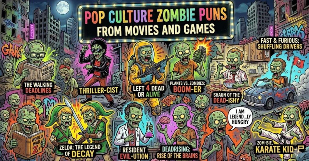 Pop Culture Zombie Puns From Movies And Games