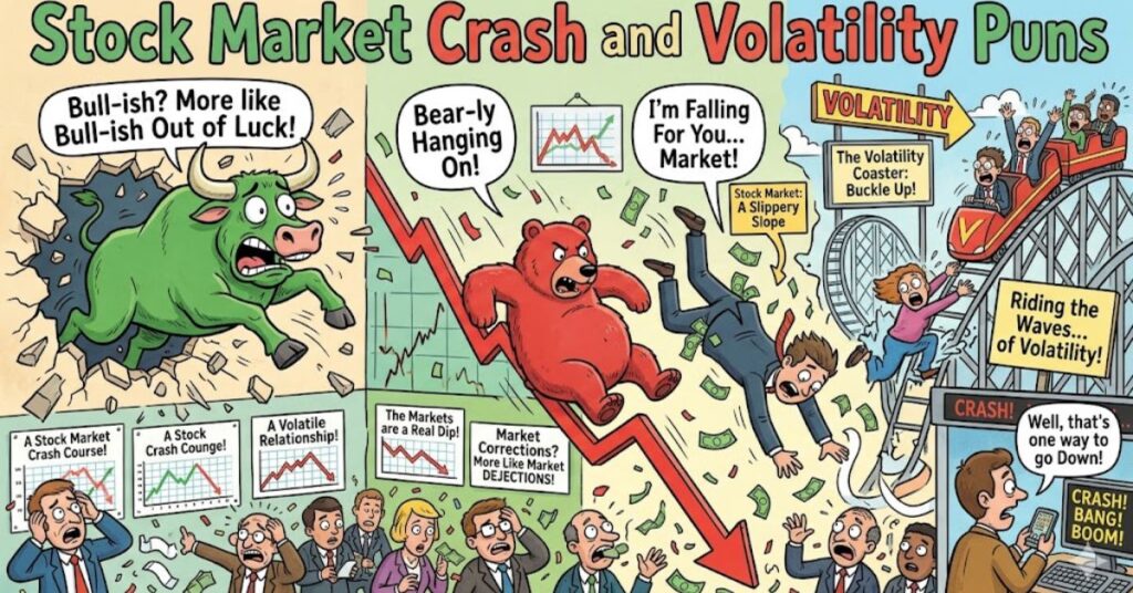 Stock Market Crash and Volatility Puns