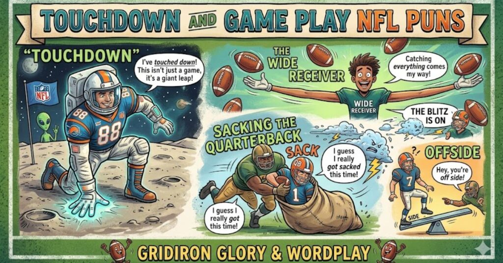 Touchdown and Game Play NFL Puns