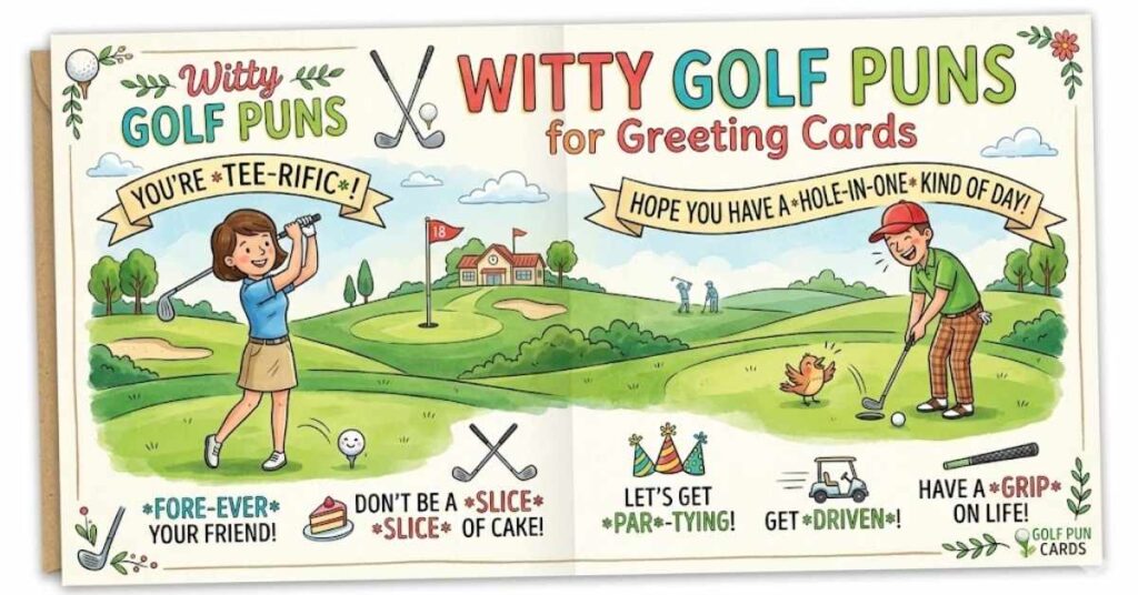 Witty Golf Puns for Greeting Cards
