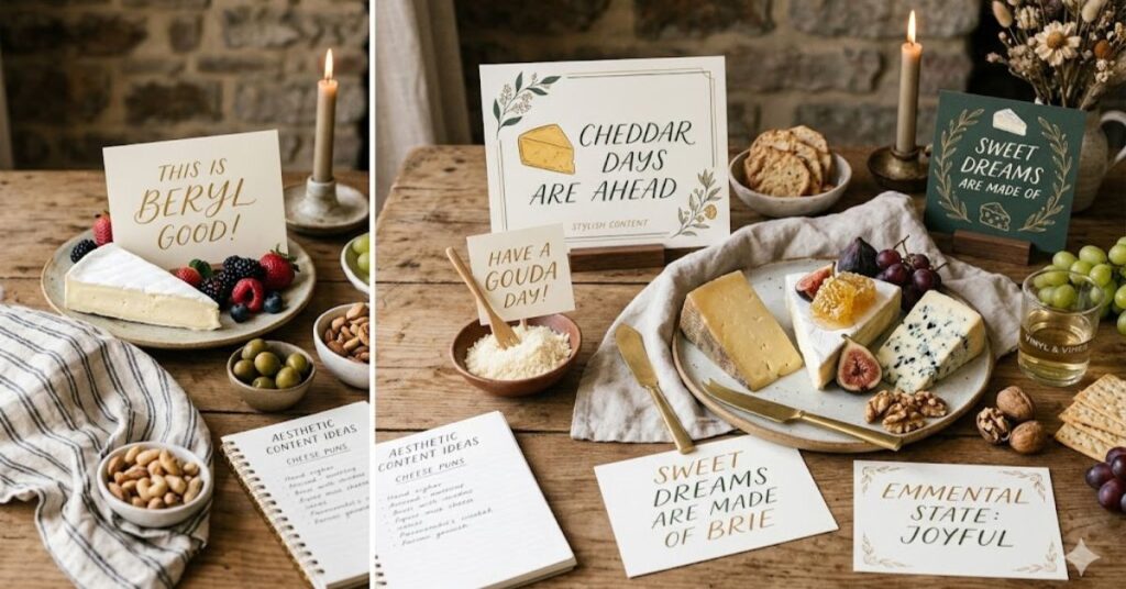 Aesthetic Cheese Puns for Stylish Content