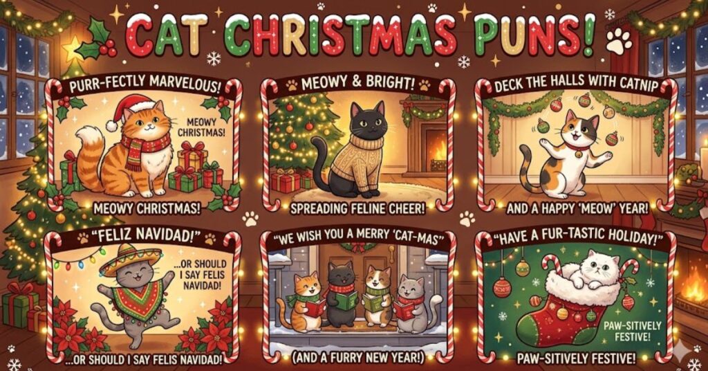 Cat Christmas Puns