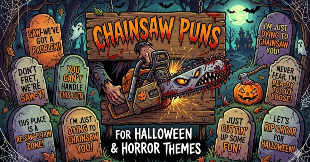 Chainsaw Puns for Halloween & Horror Themes