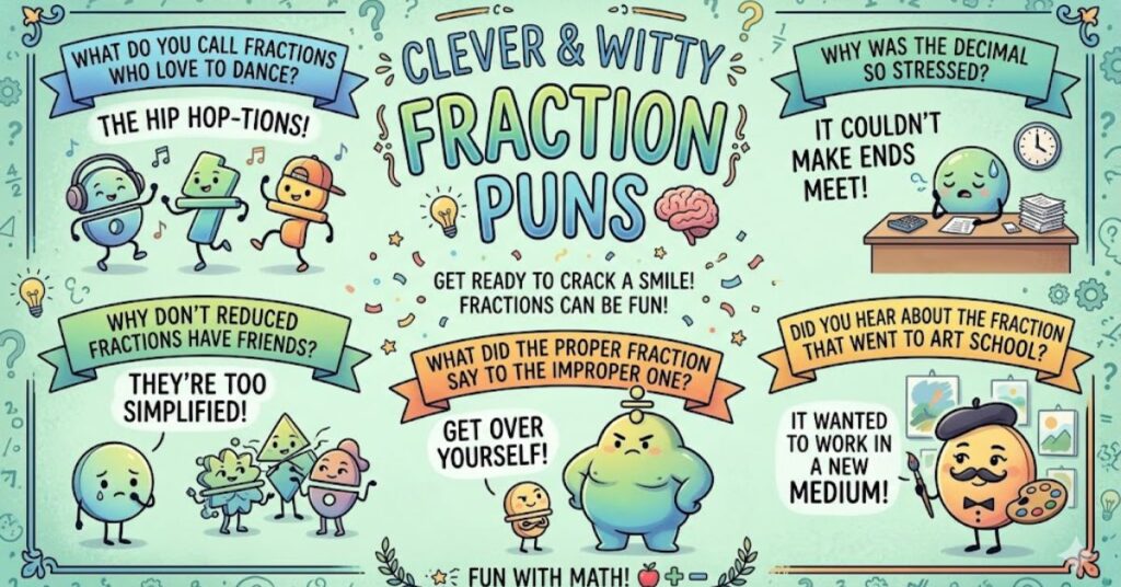 Clever & Witty Fraction Puns 🧠