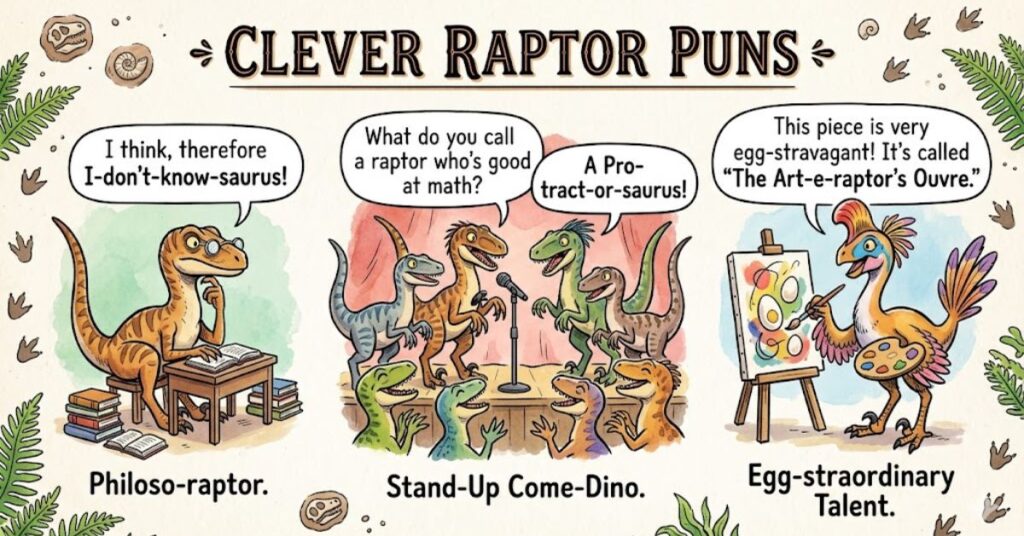Clever Raptor Puns