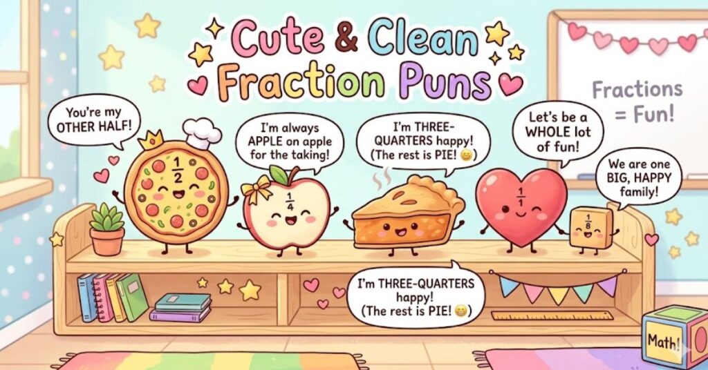 Cute & Clean Fraction Puns 💖