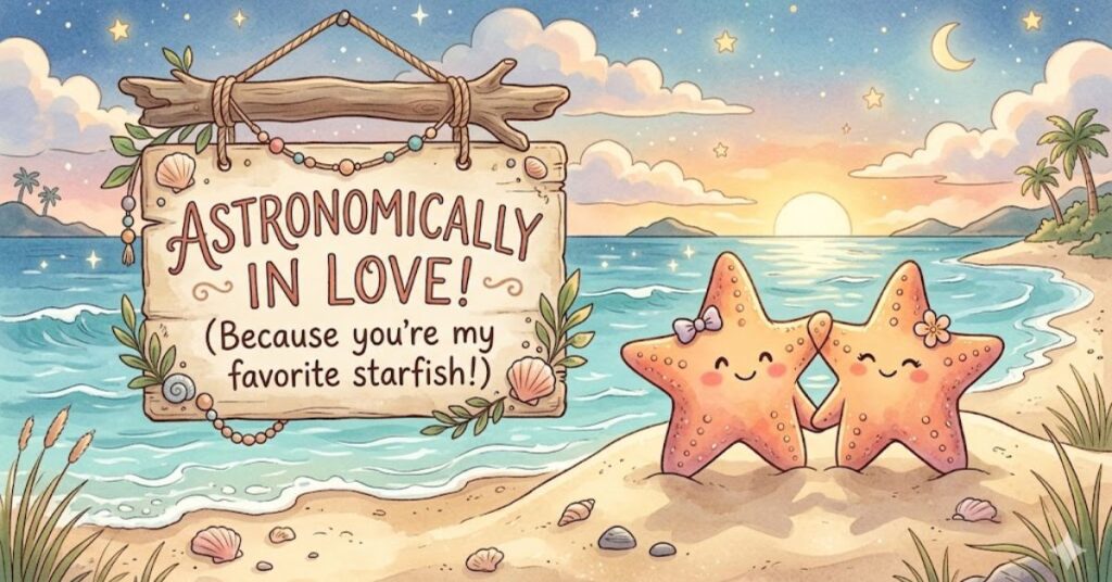 Cute Romantic & Aesthetic Starfish Puns