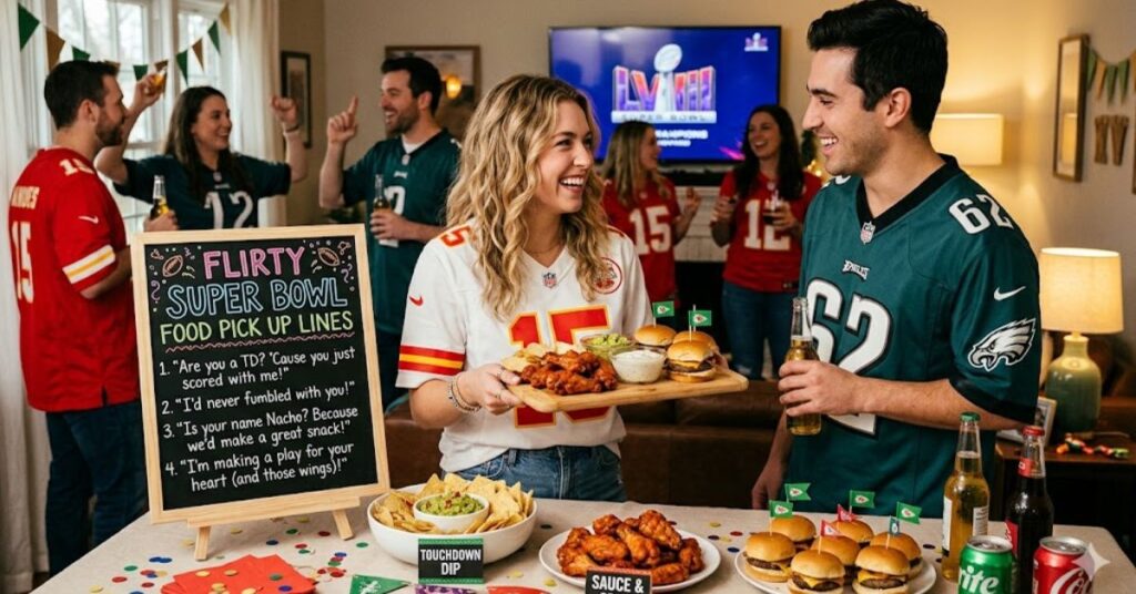 Flirty Super Bowl Food Pick Up Lines