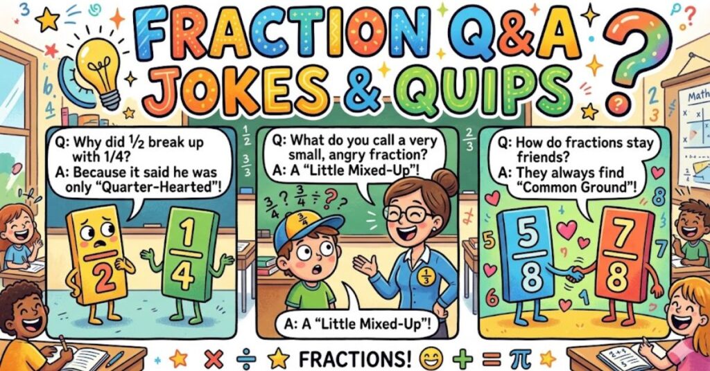 Fraction Q&A Jokes & Quips ❓