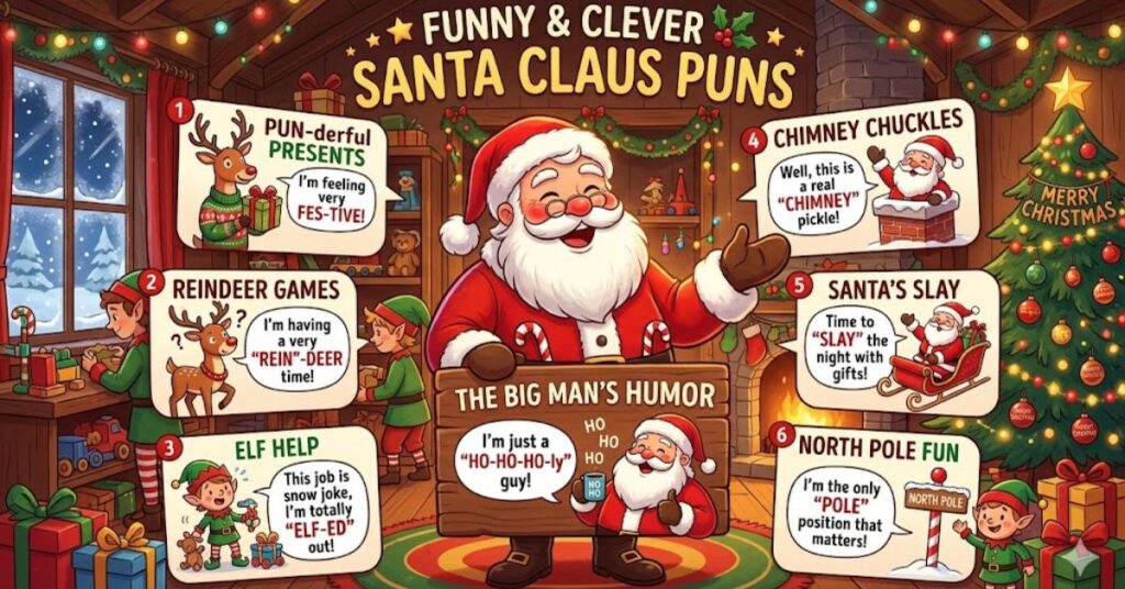 Funny & Clever Santa Claus Puns