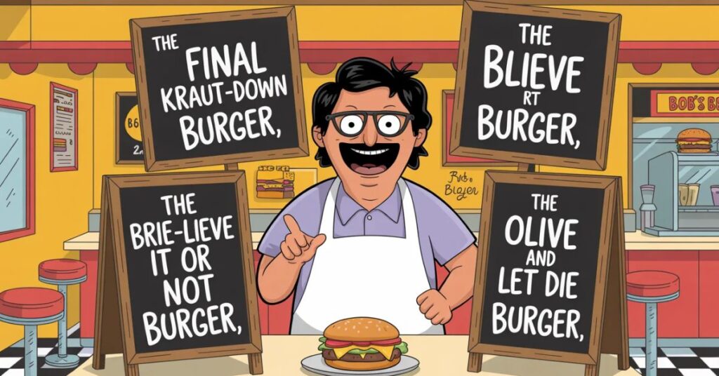 Funny Burger Themed Wordplay