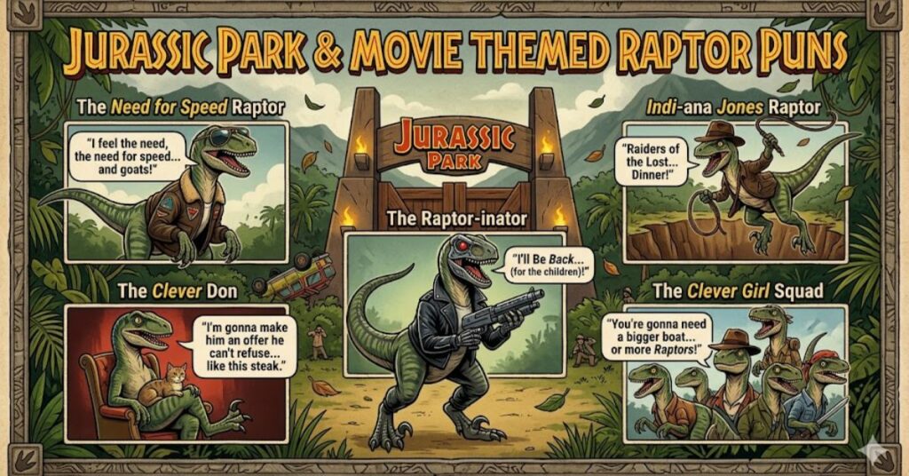 Jurassic Park & Movie Themed Raptor Puns