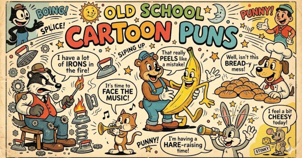 Old School Cartoon Puns