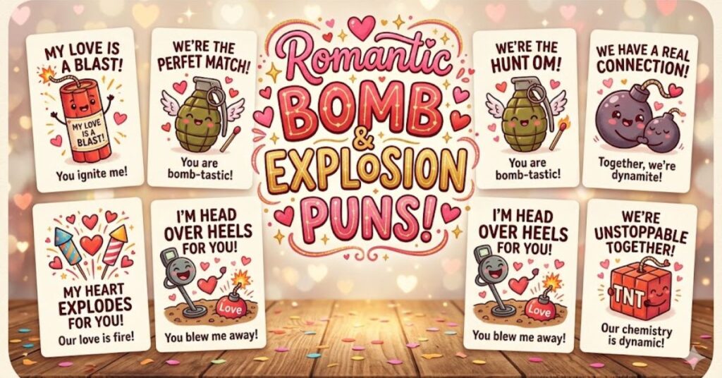 Romantic Bomb & Explosion Puns