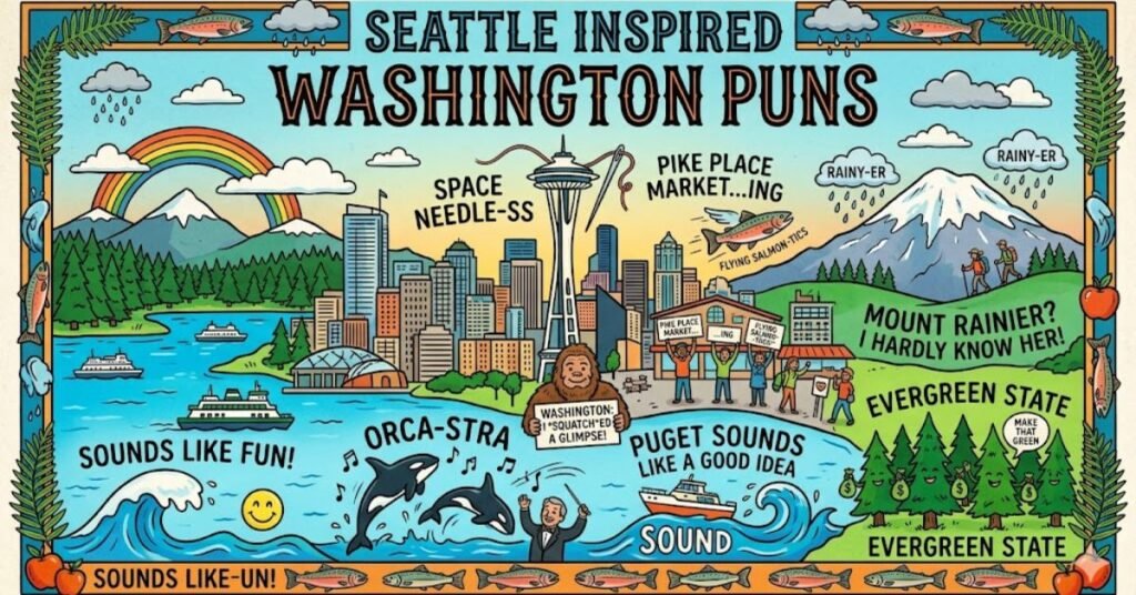 Seattle Inspired Washington Puns