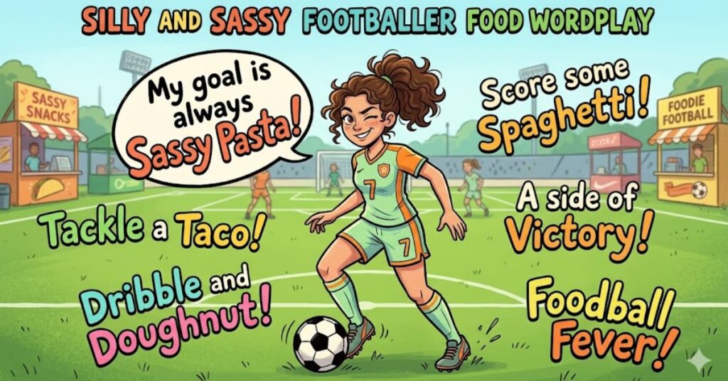 Silly and Sassy Footballer Food Wordplay