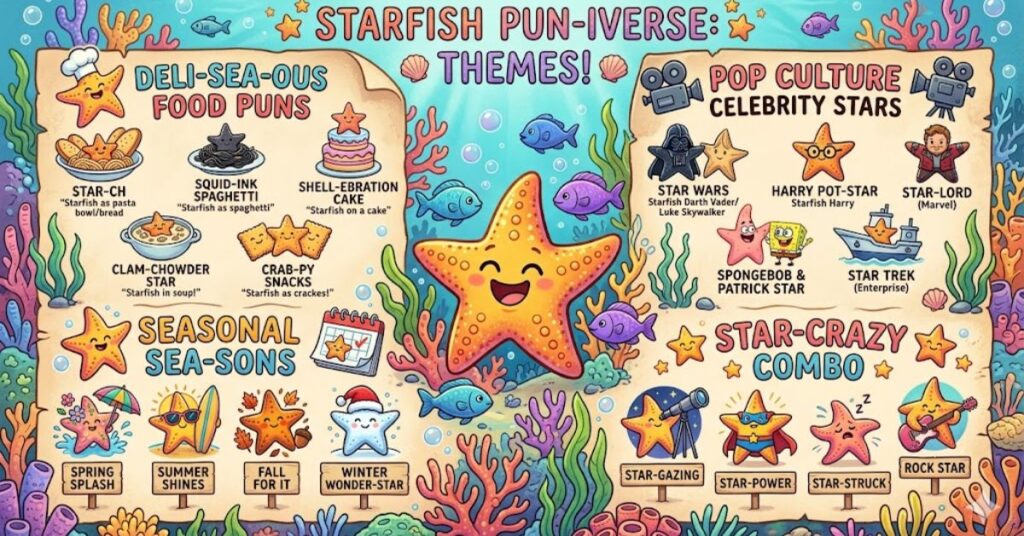 Themed Starfish Puns Food Pop Culture & Seasons