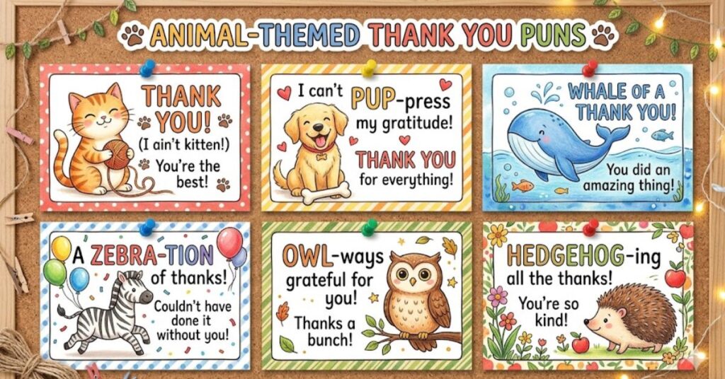 🐶 Animal-Themed Thank You Puns