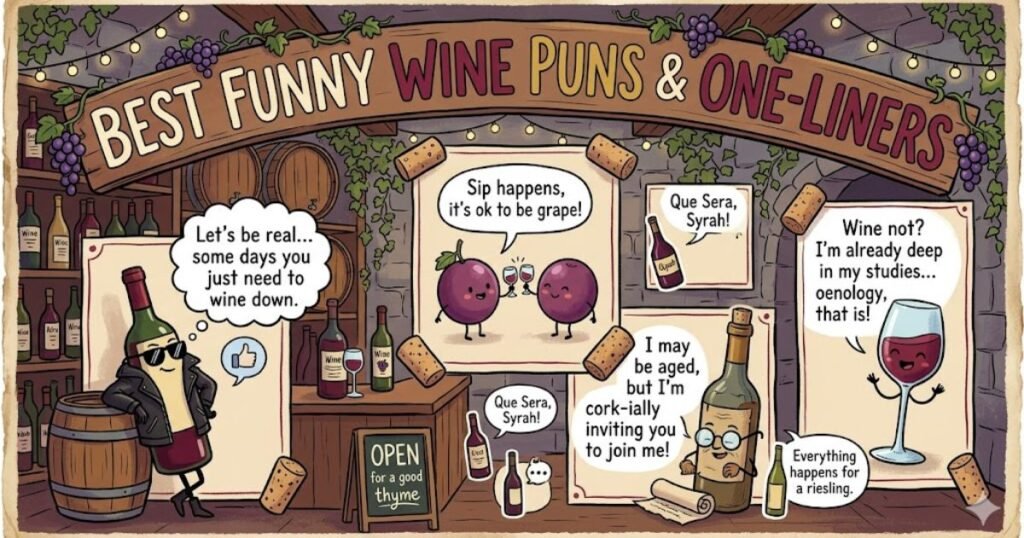 Best Funny Wine Puns One-Liners