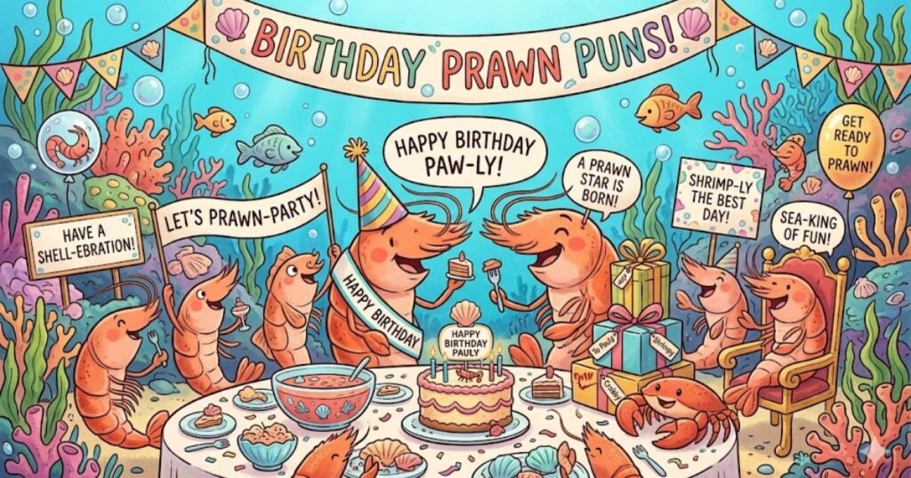 Birthday Prawn Puns