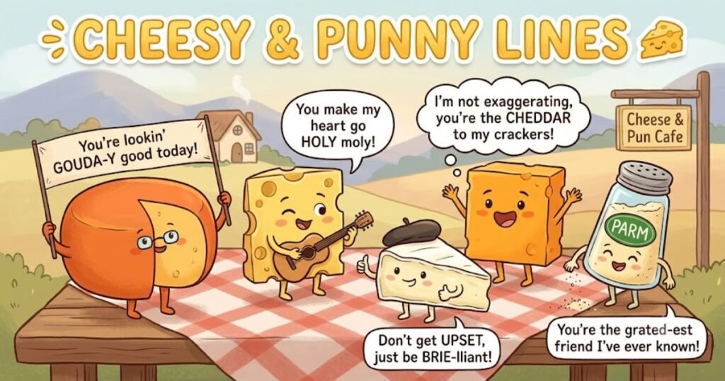 Cheesy & Punny Lines 🧀🍝