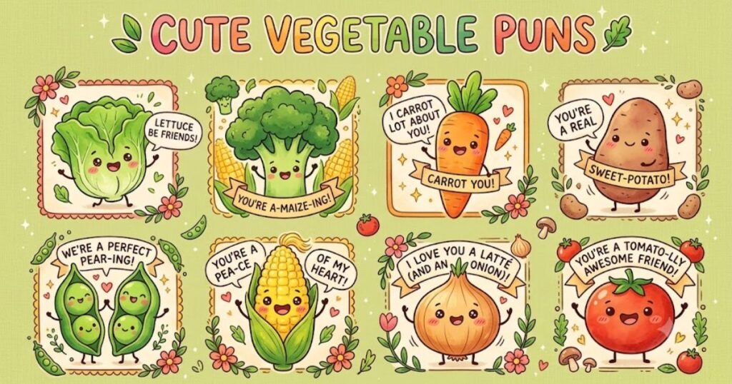 Cute Vegetable Puns 🥬