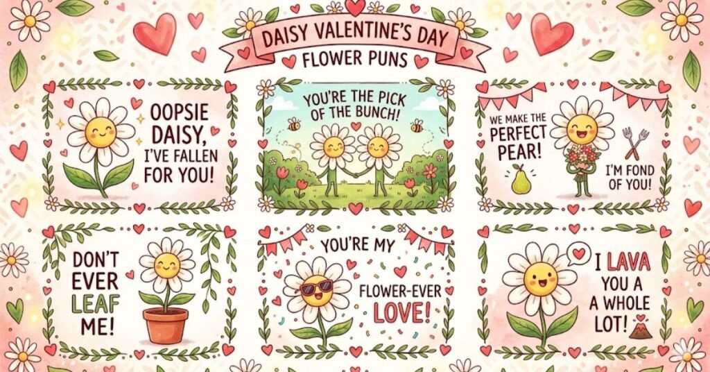 Daisy Valentine’s Day Flower Puns