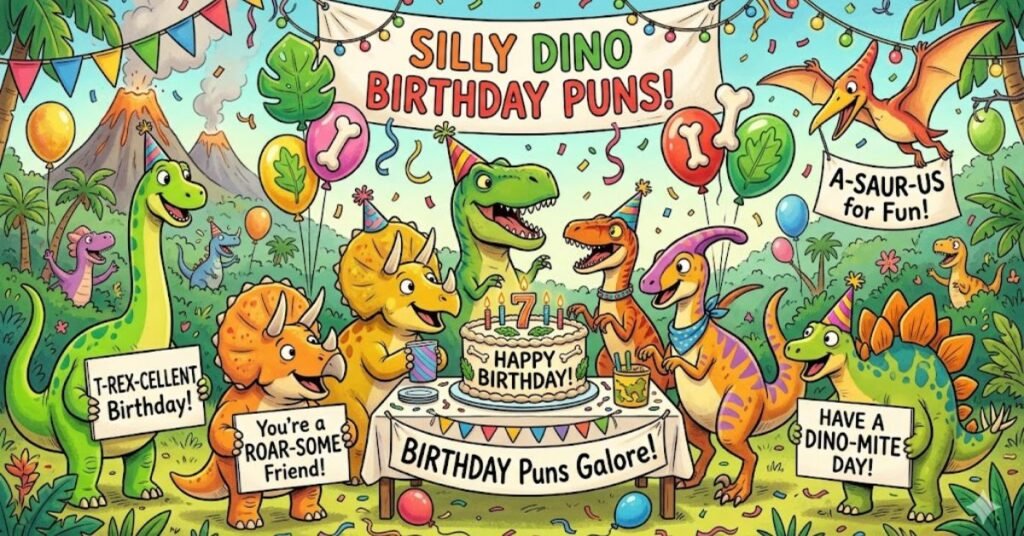 Silly Dino Birthday Puns