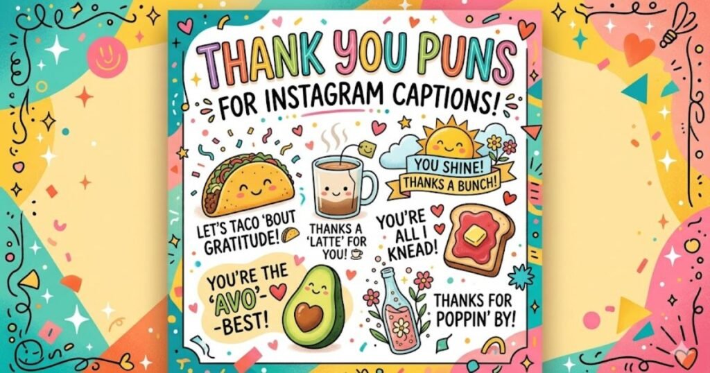Thank You Puns for Instagram Captions
