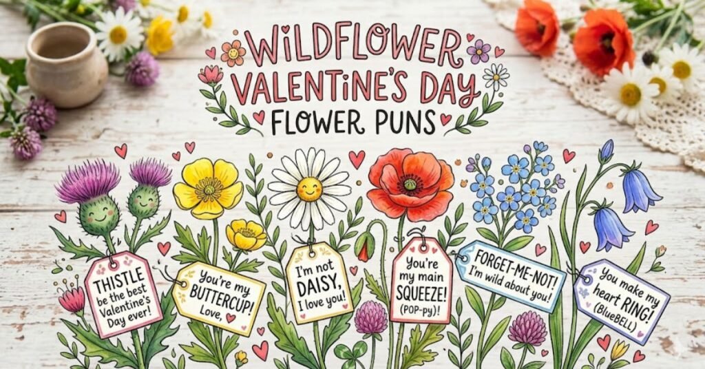 Wildflower Valentine’s Day Flower Puns